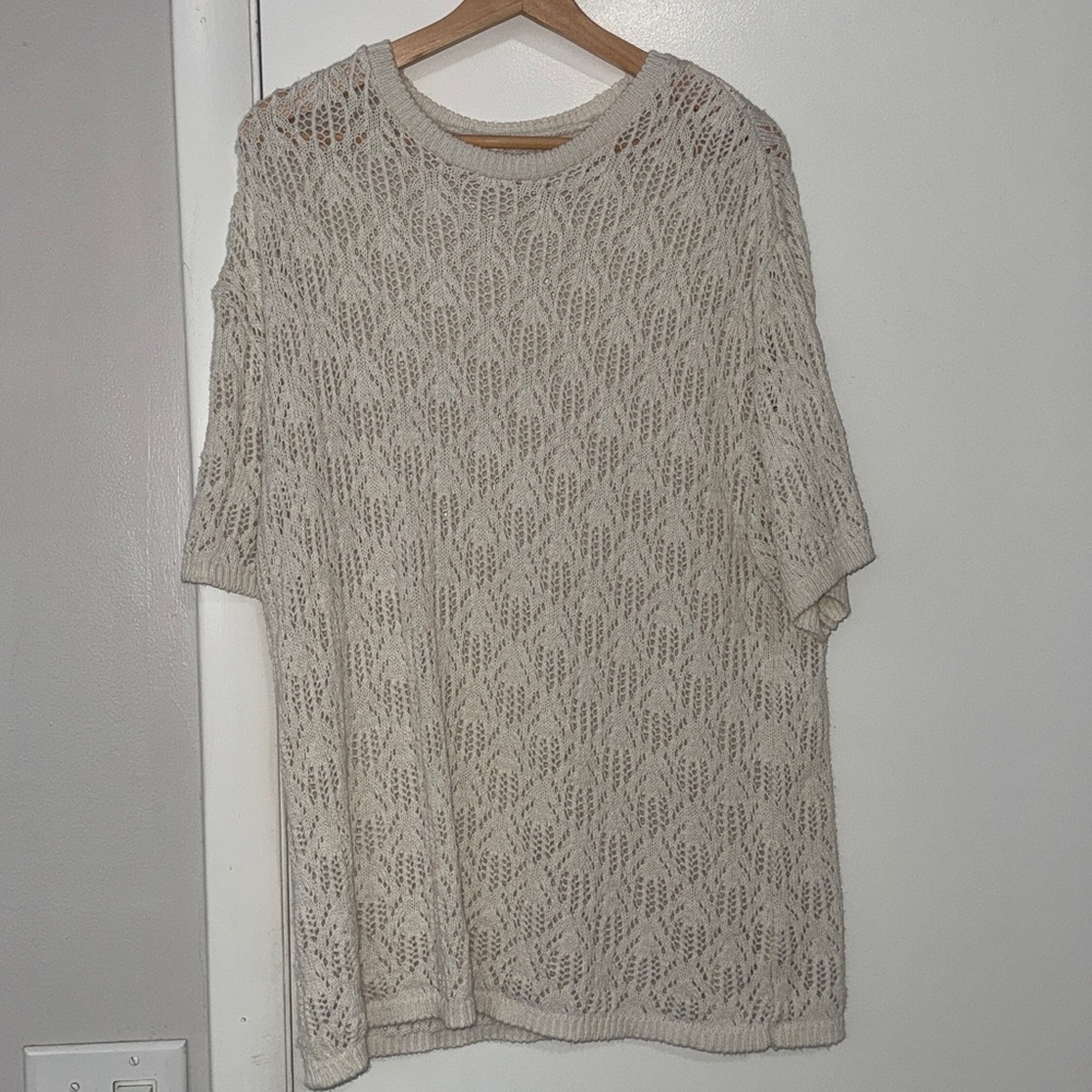 Men's Cream Knitted shirt